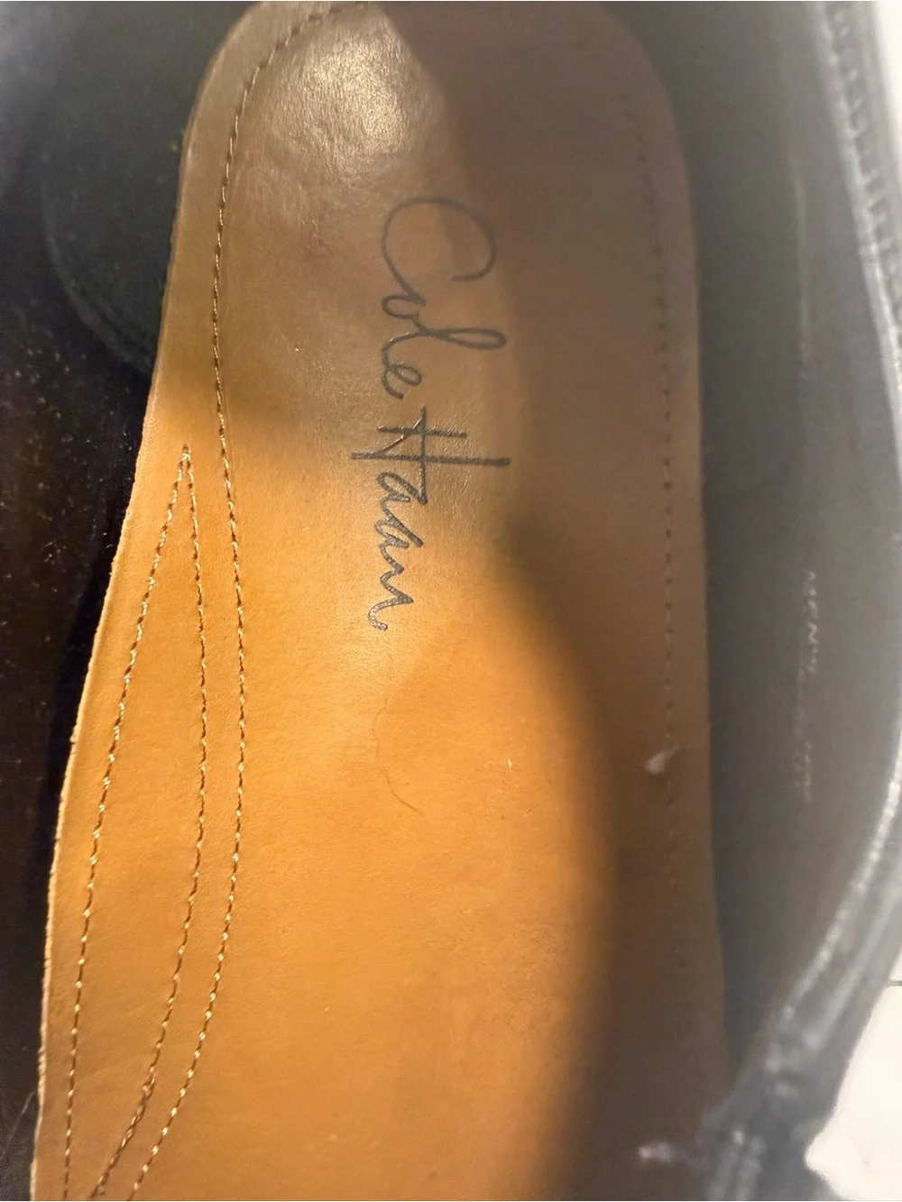 Cole Haan Men's Sz 12 Black Leather ‘Air Everett’ Slip On Loafers Shoes NikeAir